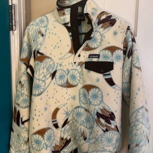 Patagonia Owl Harvest Synchilla Pullover Sz Small